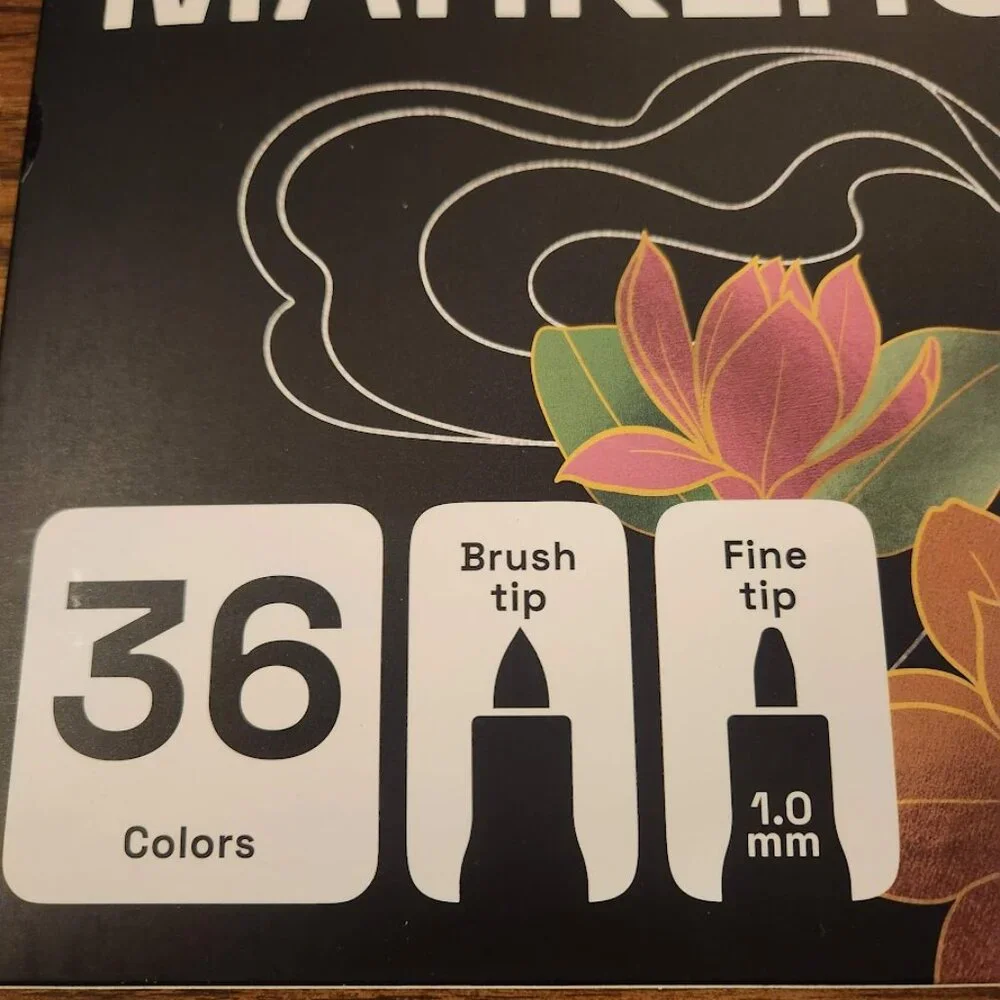 NEW Art Supplies Brush Metallic Markers Pens for Adult Coloring Books School 36